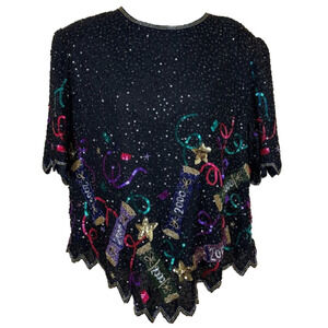 LAURENCE KAZAR Beaded Millennium Top